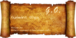 Gyémánt Olga névjegykártya